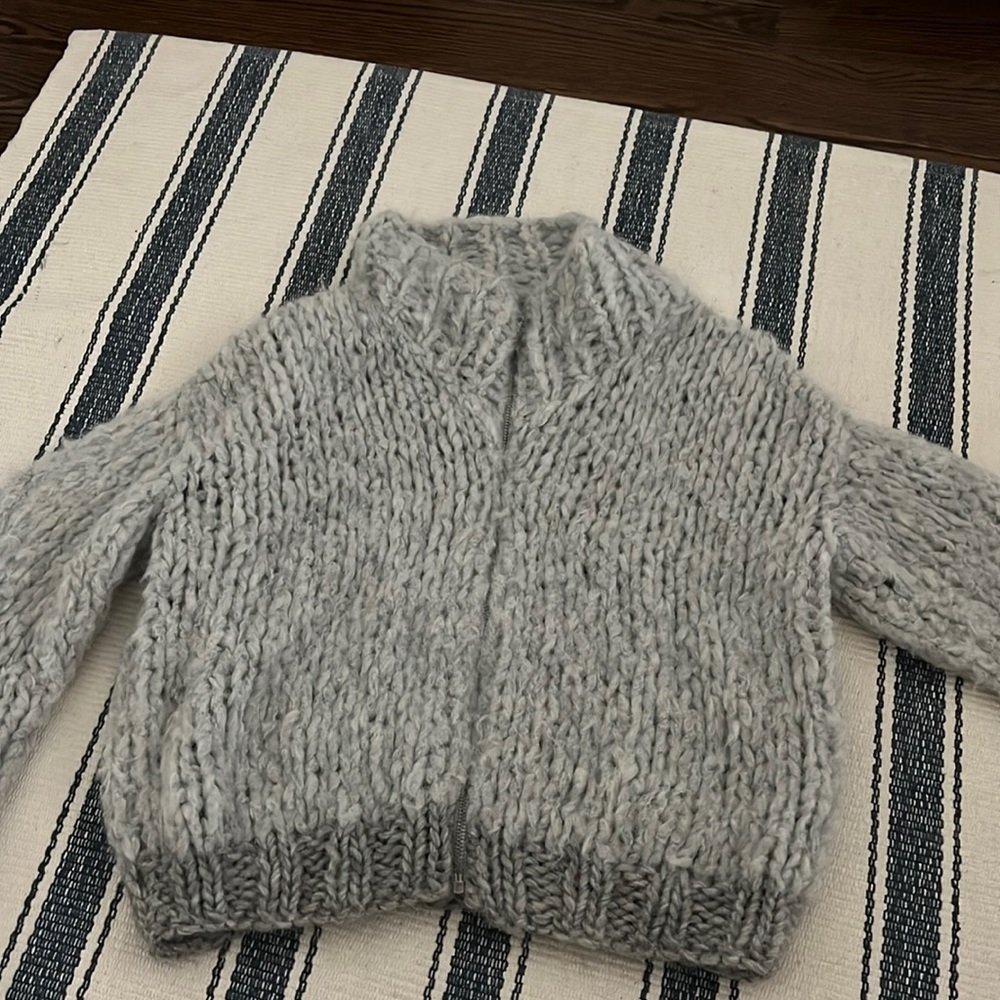 Zip up alpaca sweater
